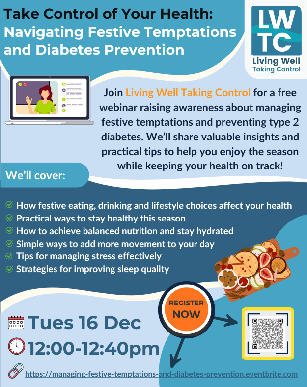 Navigating Festive Temptations & Diabetes Prevention Webinar-Tuesday 16th December at 12pm